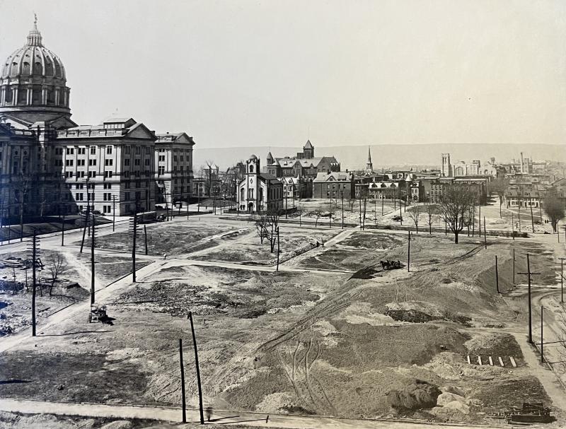 Walnut and Short Looking North Toward Capitol, January 4, 1918